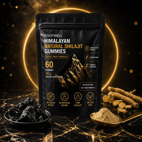 Shilajit Gummies del Himalaya — Energía, Vitalidad y Resistencia | 60 Gomitas